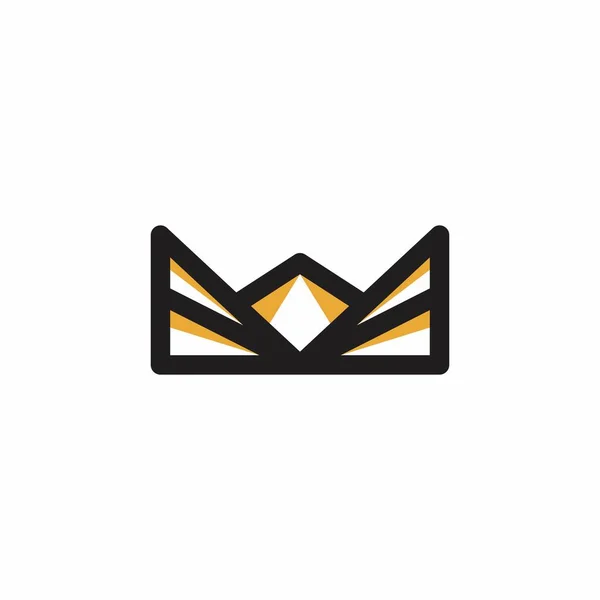 Krone Logo Design Buchstabe Crown Logo Vektor — Stockvektor