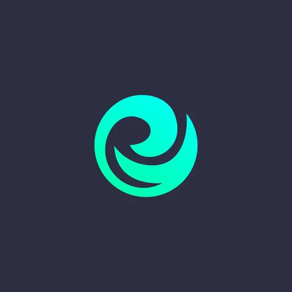 Brief Ocean Logo Design Wave Logo — Stockvector