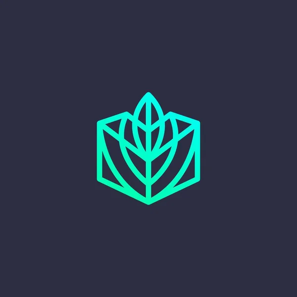Leaf Luxury Logo Design Natuur Logo Design Groeilogo — Stockvector