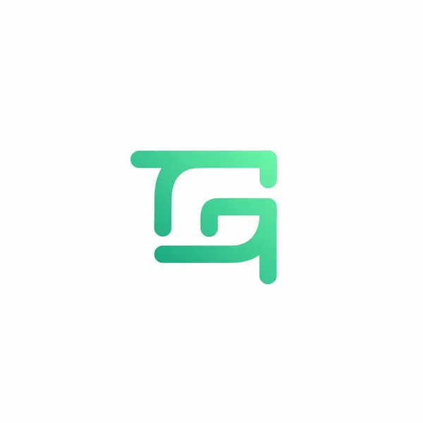 Green Logo Design Jednoduchý Návrh Písmene — Stockový vektor