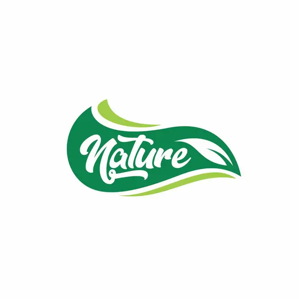 Nature Product Logo Nature Label Vector Bio Lebensmittel Logo — Stockvektor