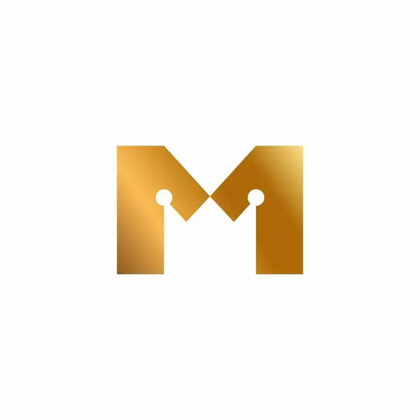 Projekt Logo Korony Złotym Kolorem — Wektor stockowy