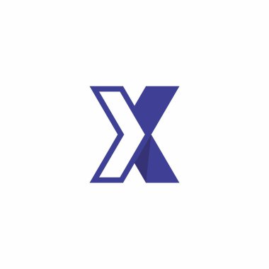 Harf X Modern Logo Tasarımı. X Simgesi Şablonu