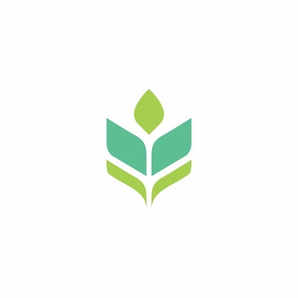 Blad Logo Design Logo Bloemenvector Rechtenvrije Stockillustraties