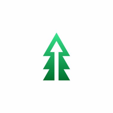 Pine Arrow Logo Tasarımı. Çam Ağacı Logosu