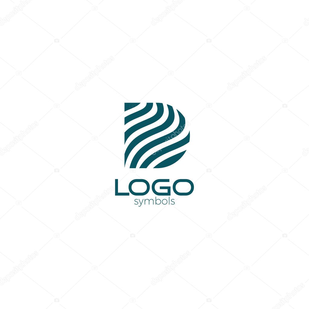 D Abstract Logo. Letter D Icon