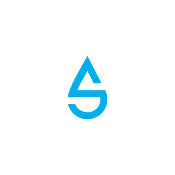 Water Logo Eenvoudig Ontwerp Stockillustratie
