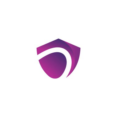 D Kalkanı Logosu. Kalkan Soyut Logo Vektörü