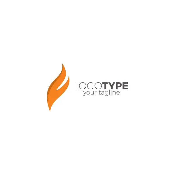 Fire Logo Eenvoudig Ontwerp Vuur Ikoon Vector Stockvector