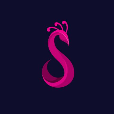 S Tavuskuşu Logosu Basit ve temiz tasarım