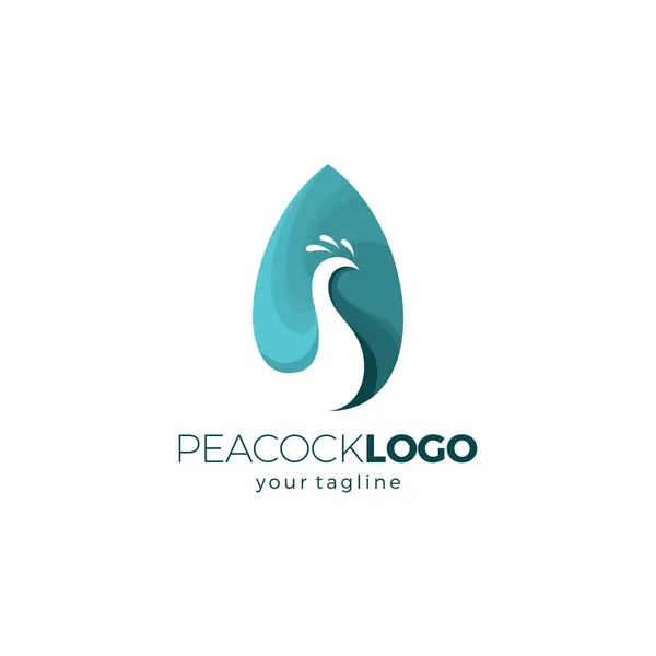 Turkuaz rengi olan Tavuskuşu Logosu Basit