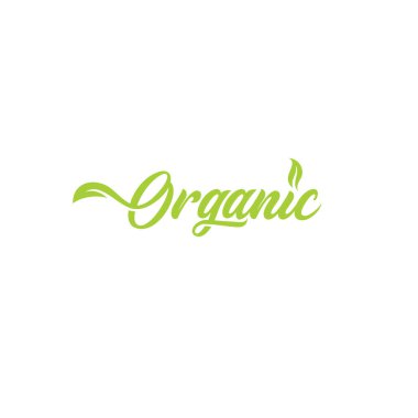 Organik Harf Logosu Sembolü. Organik Simge