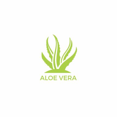 Aloe Vera logosu yeşil renkli taze tasarım