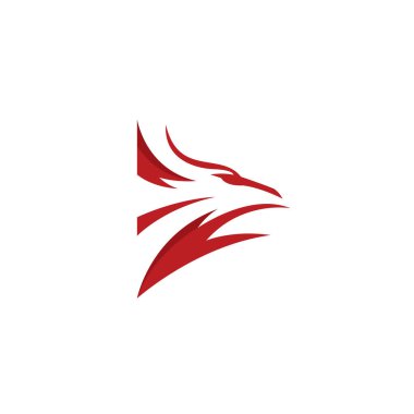 Kartal Soyut Logosu Basit Tasarım Vektör Çizimi