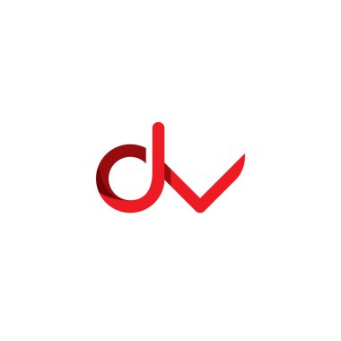 DJV Logosu Basit Tasarım Vektör Çizimi