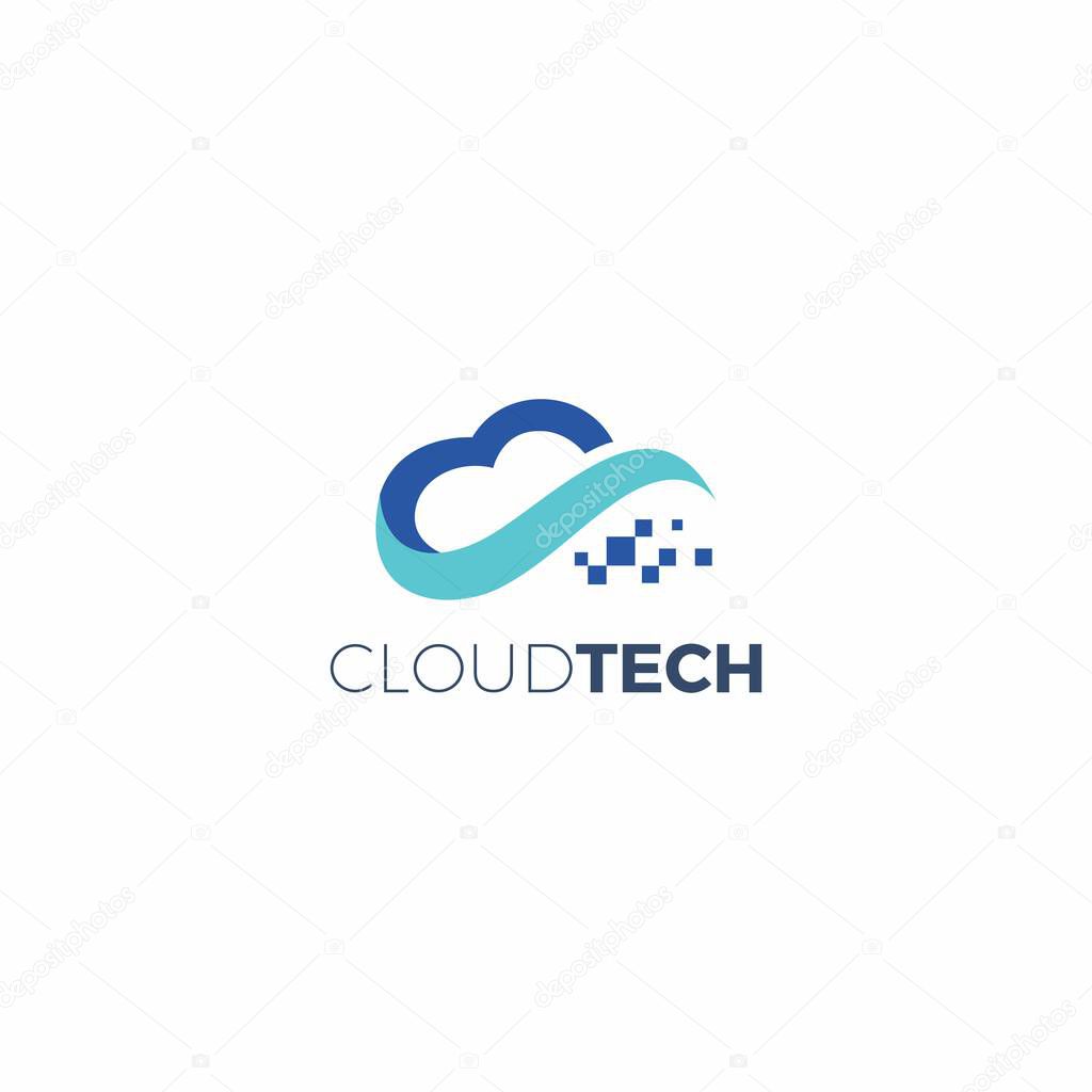 Cloud tech Logo for technology design
