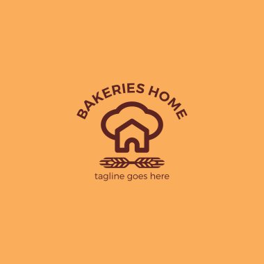 Pastane Logosu. Fırın Vektörü İllüstrasyonu