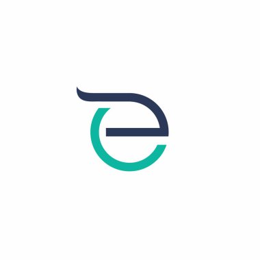 E Logosu Basit ve Temiz Tasarım. E Harfi Simge Vektörü