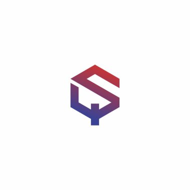 SQ logo simple design. SQ Icon clipart