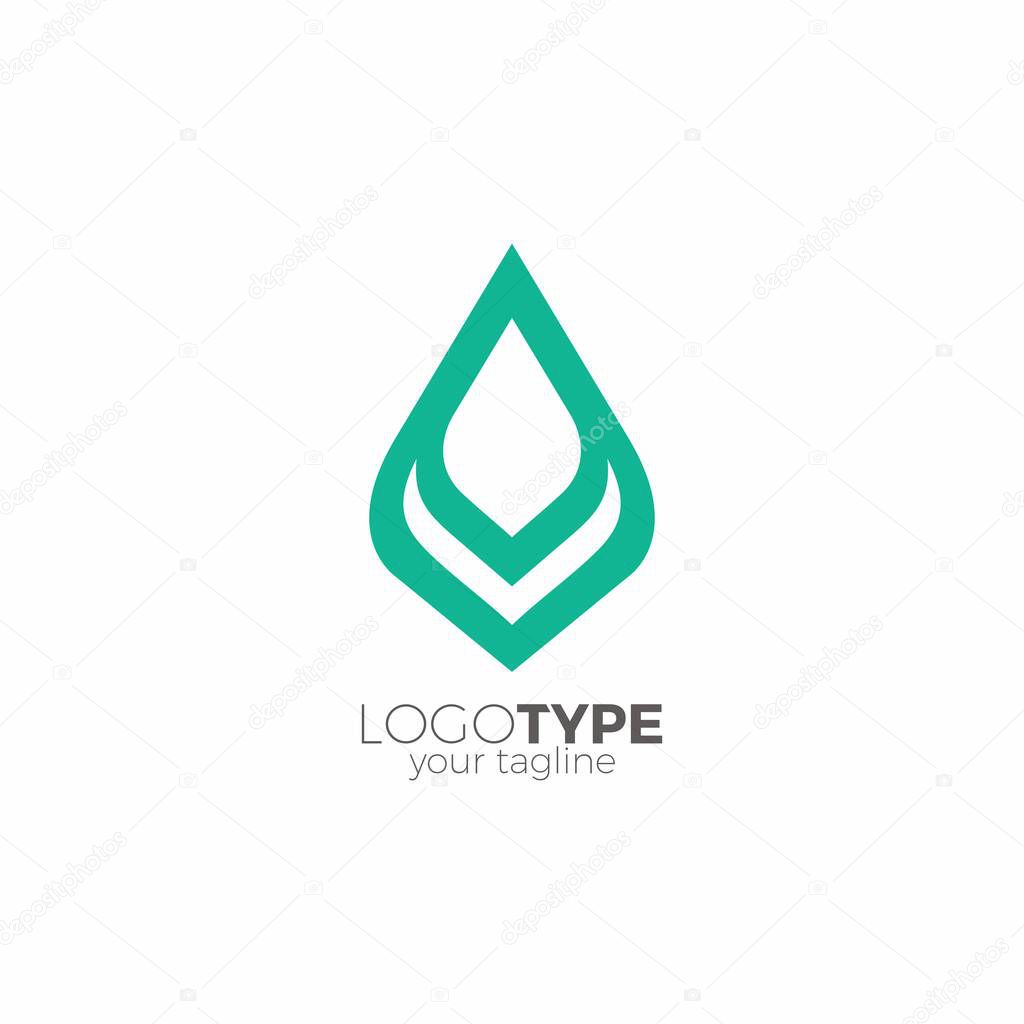 AV Logo Simple. Water Logo. Leaf Logo vector