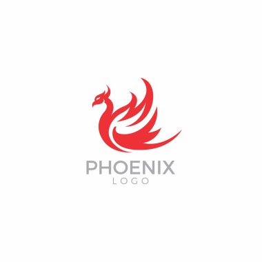 Phoenix Logosu Basit ve Temiz Tasarım. Phoenix vektör illüstrasyonu