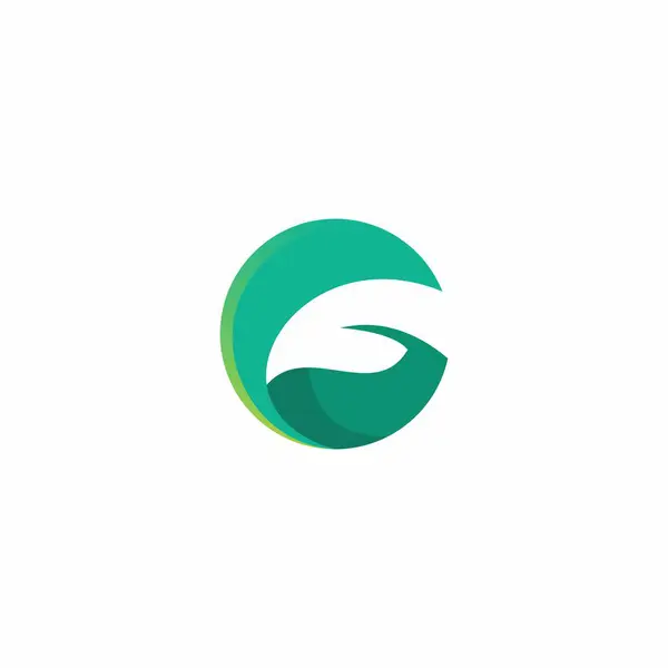 Logo Leaf Písmeno Přírodní Logo Počáteční Logo — Stockový vektor