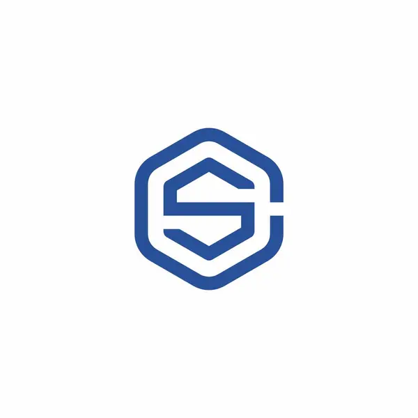 Scロゴについて Csアイコンのレター Scヘキサゴンロゴについて プレミアムデザイン — ストックベクタ