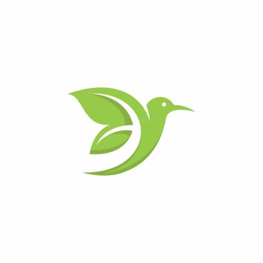 Kuş Yaprağı Logosu. Doğa Kuşu Logosu