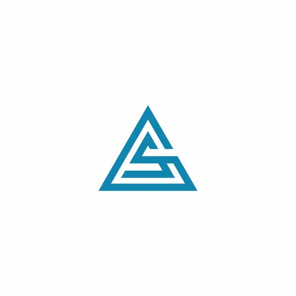 Logo Semplice Lettera Triangolo Logo — Vettoriale Stock