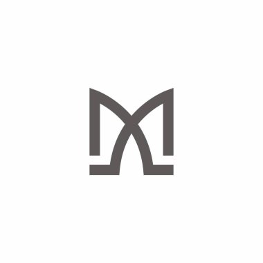 Zarif Logo Tasarımı. M Harfi Simgesi