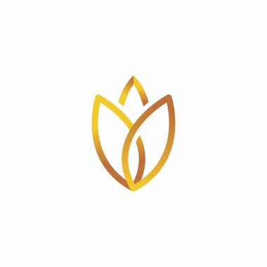 Lotus Basit Logosu. Lotus Çiçeği Simgesi