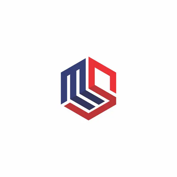Logo Avec Combinaison Forme Hexagonale Icône — Image vectorielle