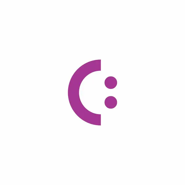 Smile Logo Letter Icon — Wektor stockowy