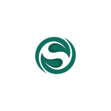 S Logosu Basit. S Yaprak Logosu Tasarımı