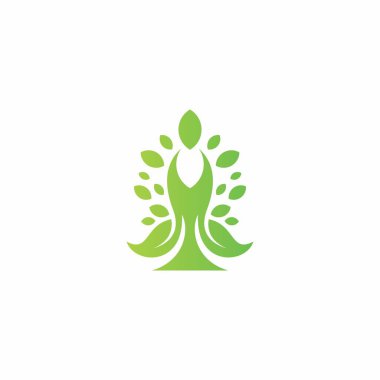 Yaprak büyütme logosu. Doğa Simgesi vektörü. Büyüme Logosu