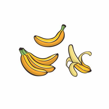 Muz vektör illüstrasyon simgesi. meyve simgesi vektörü