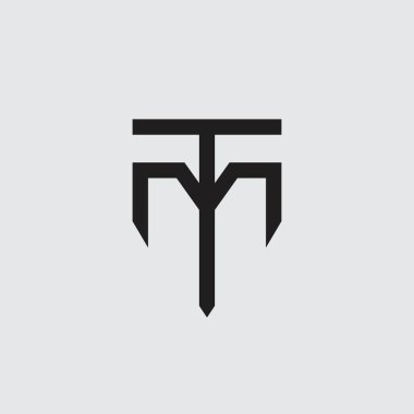 TM İlk Logo Tasarımı, modern ve temiz tasarım moda markası için uygun. TM Simgesi