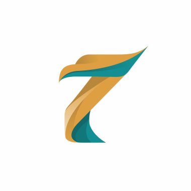 Yedi Kartal Logo Tasarım Vektörü, Kartal Soyutlaması. Yedi Simge Vektörü