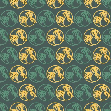 Canavar Yaprağı Kusursuz Düzen. doğa arkaplan vektörü