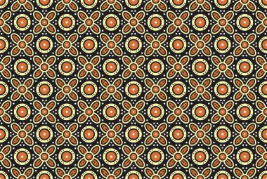 Endonezyalı Batik Kawung. Batik Kusursuz Desen Vektörü