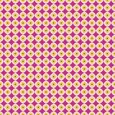 Geometrik Kusursuz Desen, Pembe ve Sarı Renkli Geometrik Arkaplan