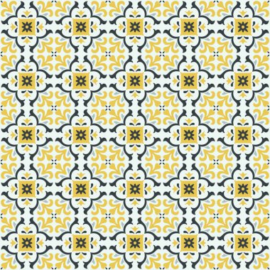 Zemin ya da duvar seramik seramik tasarımı, fayanssız desen. Vektör çizimi. Yamalı arkaplan, geometrik duvar kağıdı