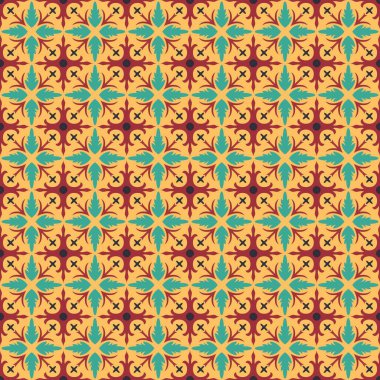 Dekoratif fayans desenli tasarım. Çiçek Özgeçmişi. batik vektör