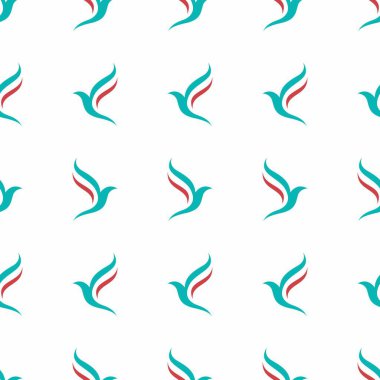 Soyut Kuş Şablonu, Kuş Basit Arkaplan. Duvar kağıdı kuş vektörü