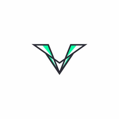 V Harfi Logo Vektör Şablonu. V Başlangıç Logosu