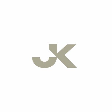 JK logo vektör modern tasarım. KJ Simgesi