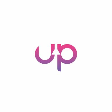 UP Logo Vektör Şablonu. U ve P harfleri.