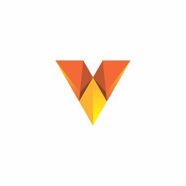 V harfli modern logo tasarımı. V Simgesi
