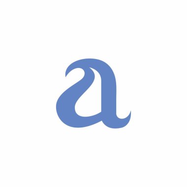 A harfi logo vektörü. Bir İlk Logo