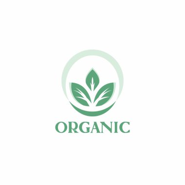 Organik Logo Vektörü. Doğa Yaprak Logosu